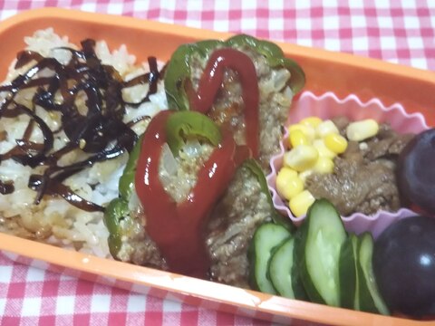 お弁当のおかずに♪おから入りピーマンの肉詰め☆